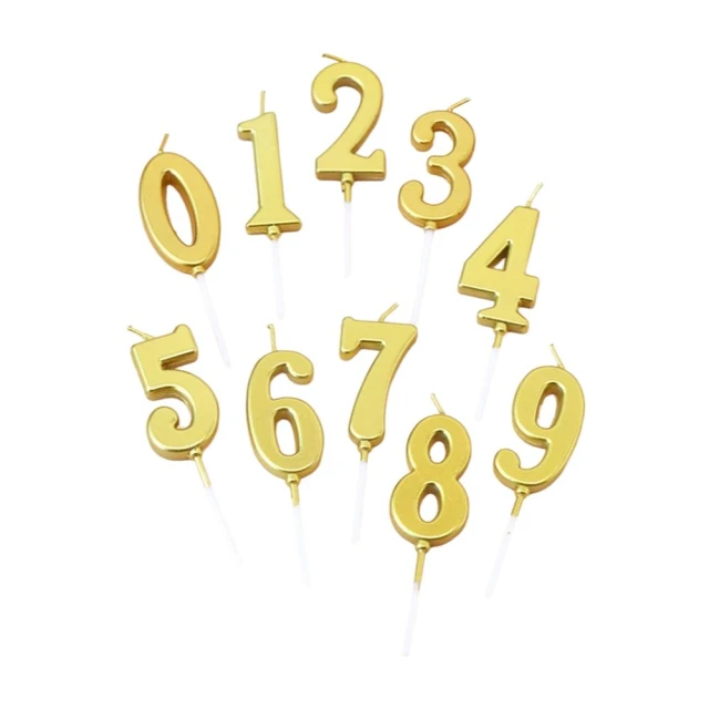 【卡特屋】生日蠟燭 數字蠟燭 金色蠟燭 生日派對 鉛筆蠟燭 長蠟燭 珠光蠟燭 生日蛋糕 蛋糕 裝飾 蠟燭