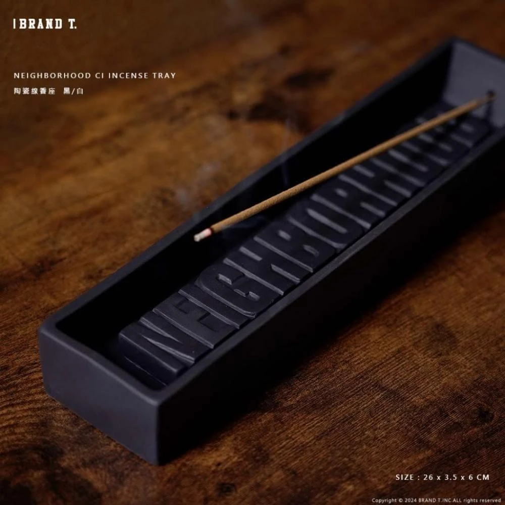 NEIGHBORHOOD CI INCENSE TRAY ブラック BRAND T.INC】NEIGHBORHOOD CI INCENSE TRAY 陶瓷線香座-黑色