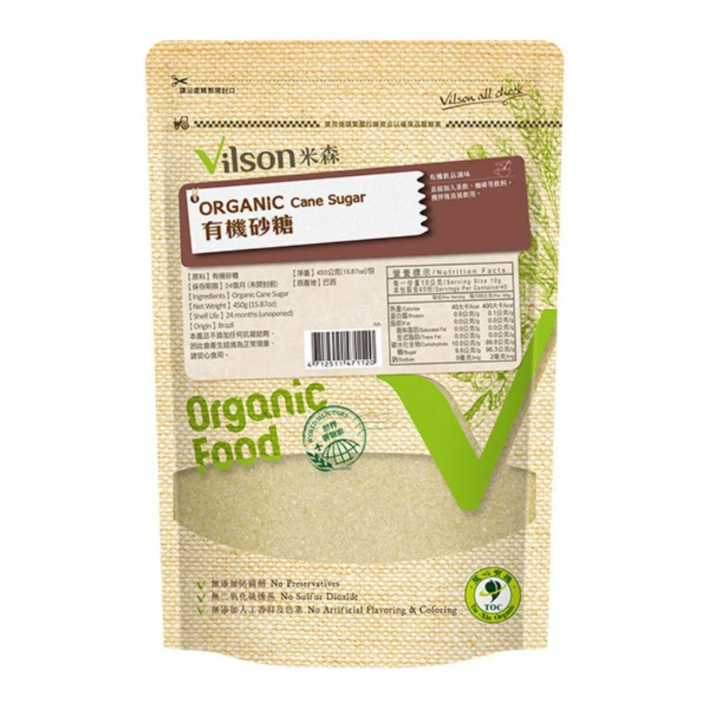 【Vilson 米森】有機砂糖(450g/包)