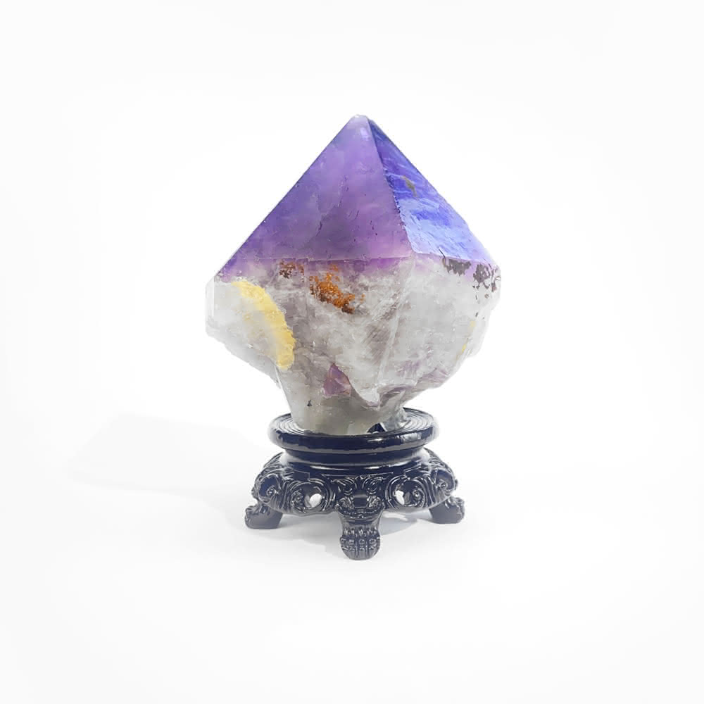 天然原礦大晶牙紫水晶柱天然水晶、水晶、水晶柱、水晶消磁、開運招財