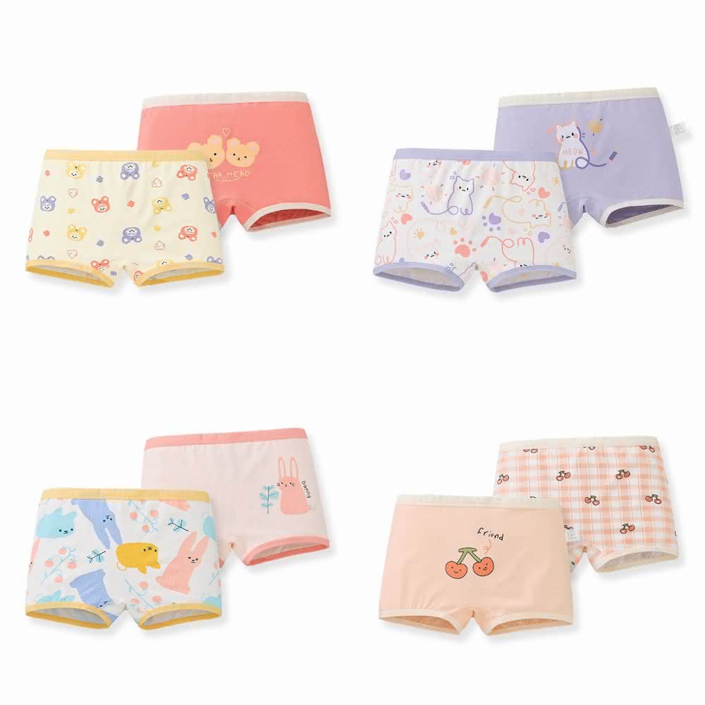 【Arbea】2件組女童內褲純棉平角兒童四角褲小女孩小童短褲女不夾pp底褲 C209