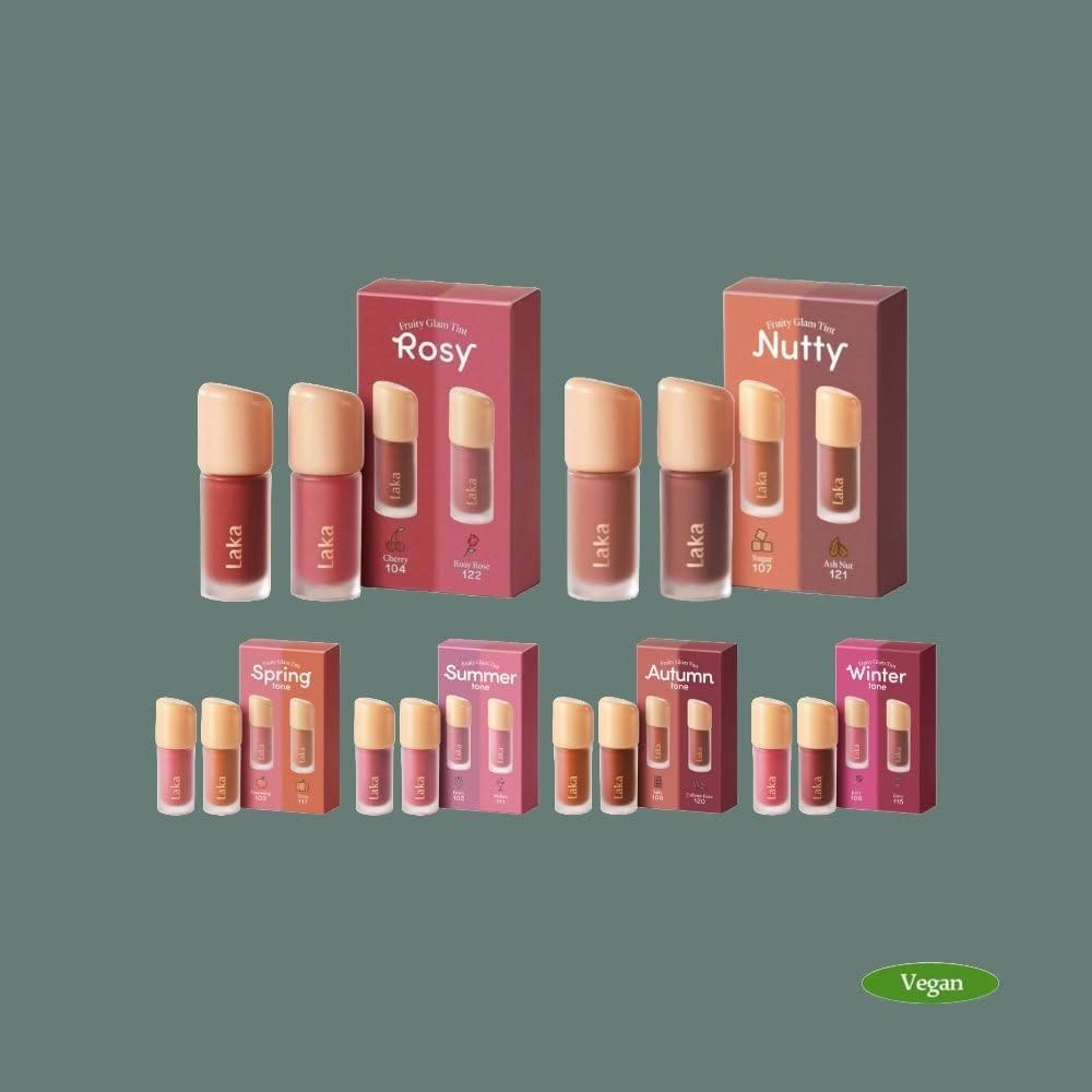 【Laka】迷你兩入組 果然持久水光唇釉 6款 1.9g x 2ea｜純素 無性別彩妝
