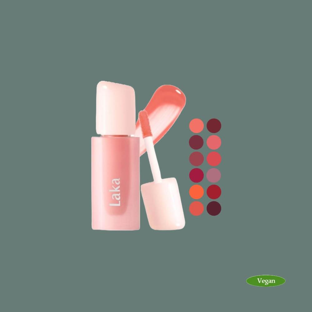 【Laka】泡泡氣球豐盈唇釉 12色 4.5g｜純素 無性別彩妝 透明 水潤 光澤 豐盈 保濕 彈性 鮮豔 嘟嘟唇