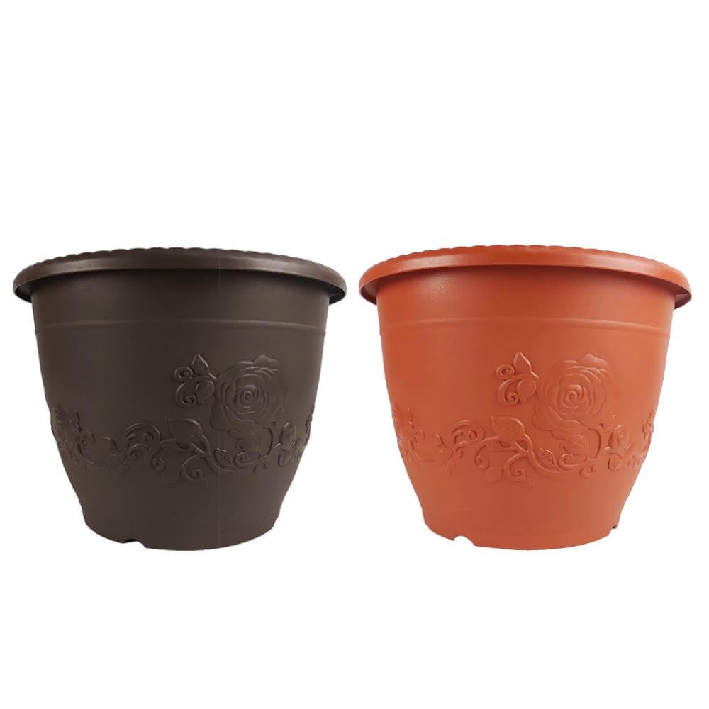 蔬菜之家】玫瑰花歐式浮雕花盆1尺1 型號: F011美觀歐洲盆花盆盆栽種植