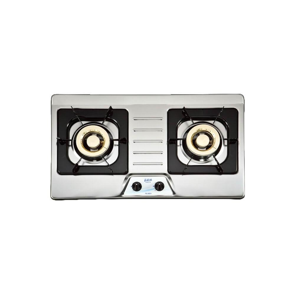 【莊頭北】TG-8001 二口不鏽鋼檯面爐 瓦斯爐 限定區域送基本安裝