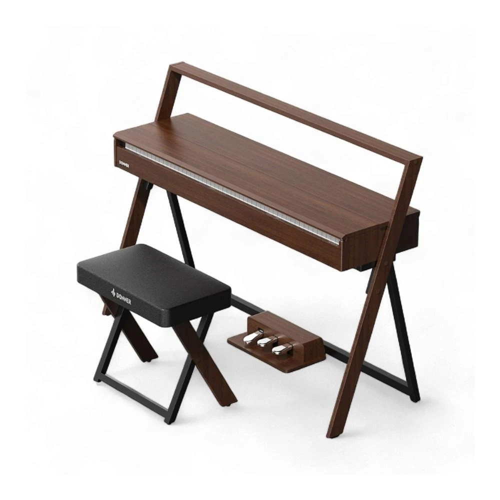 Donner 电子钢琴 88键 锤子操作键盘 3个踏板