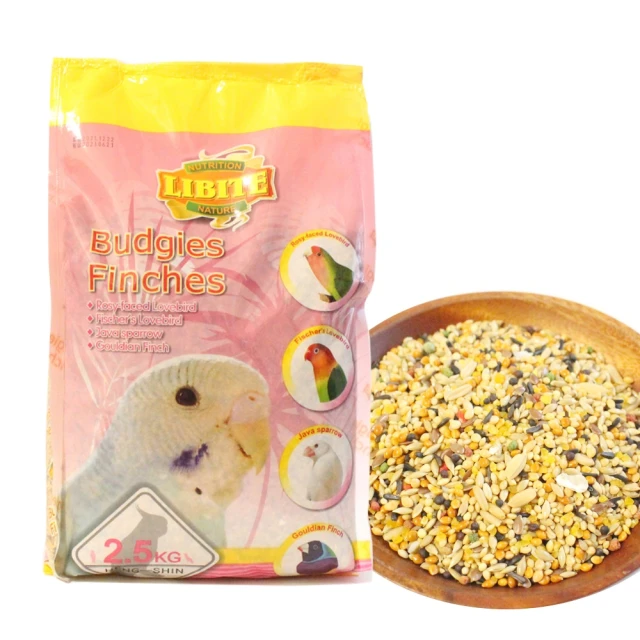 【LIBITE 利比特】小型鸚鵡飼料/大包原裝2.5KG(提高羽毛色澤光亮 波力鸚鵡玩具生活館)