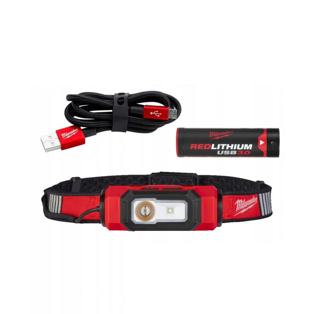 【Milwaukee 美沃奇】L4 HLVIS-301 USB 360度警示頭燈工作頭燈 非舊款L4 HLVIS-201 中崙五金