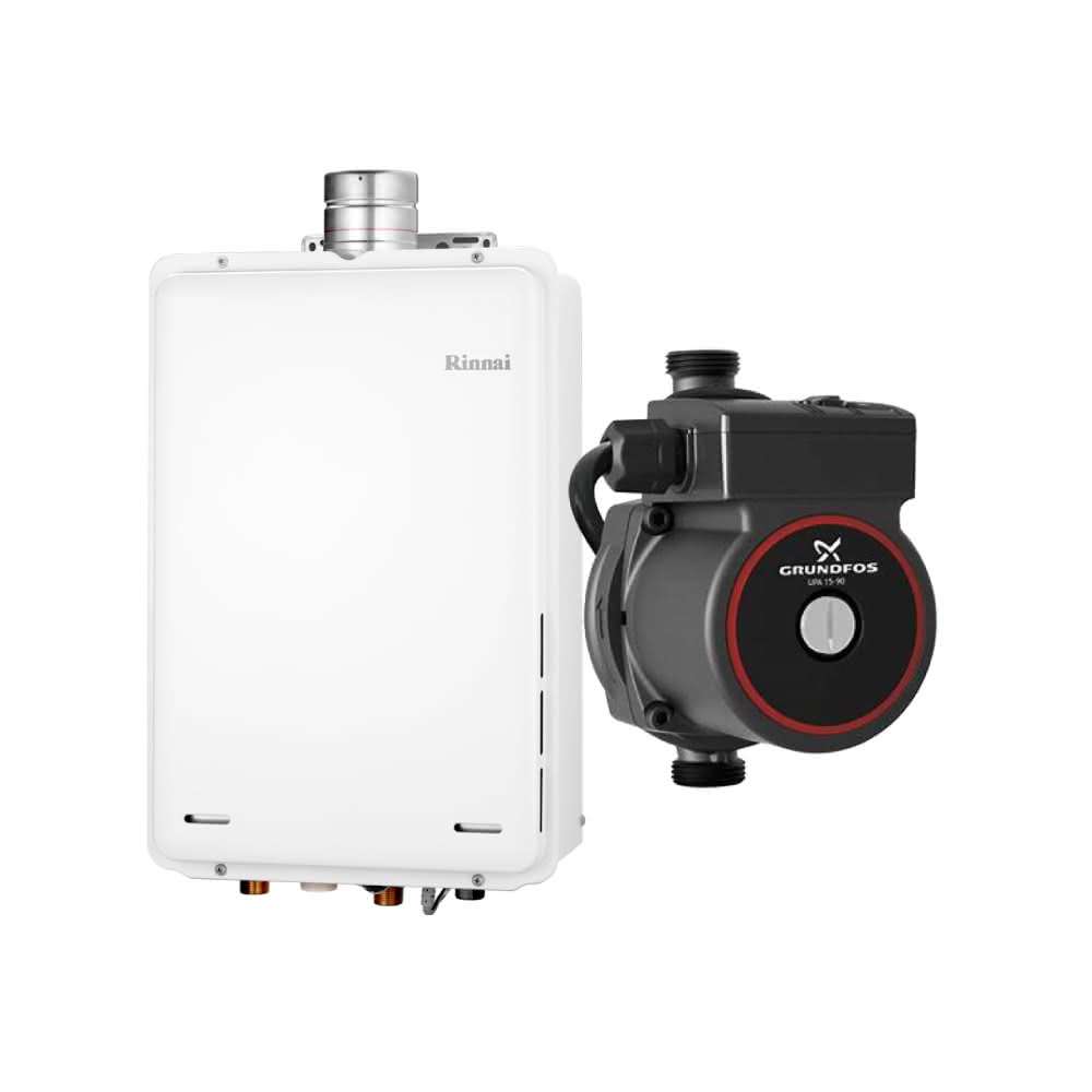 【林內】林內REU-A2426WF-TR 24L屋內型強制排氣熱水器 NG1/LPG 搭配 GRUNDFOS 葛蘭富 熱水器加壓機省錢王-專業快速安裝