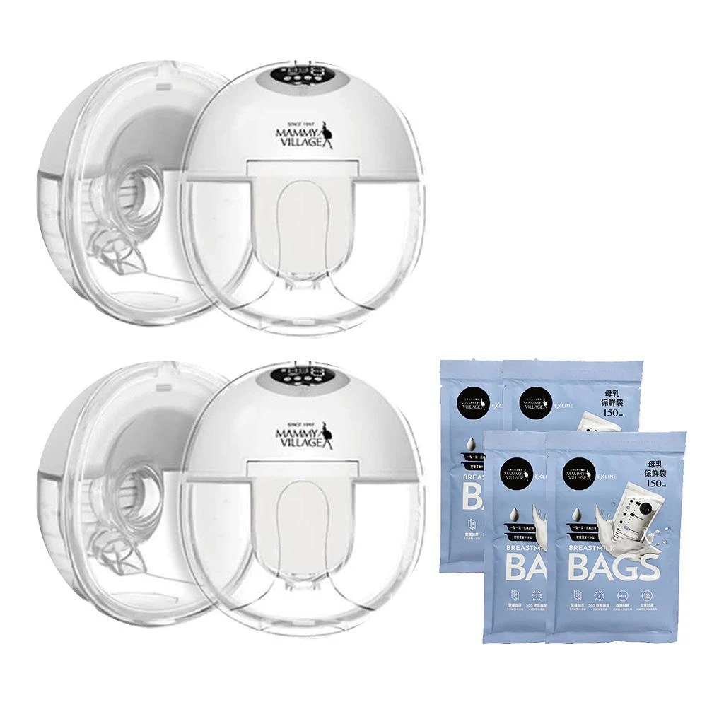 【Mammy Village 六甲村】六甲村 Freedom Giver 享時光免手持電動吸乳器 二入(贈母乳保鮮袋150ml/體驗包x4包)@