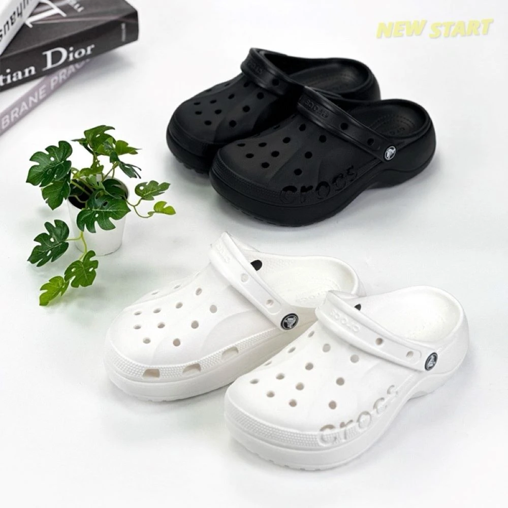 【Crocs】New START精品服飾-員林 Crocs Baya 厚底 增高 4cm 雲朵 洞洞鞋 防水 拖鞋(洞洞鞋 卡駱馳 防水)