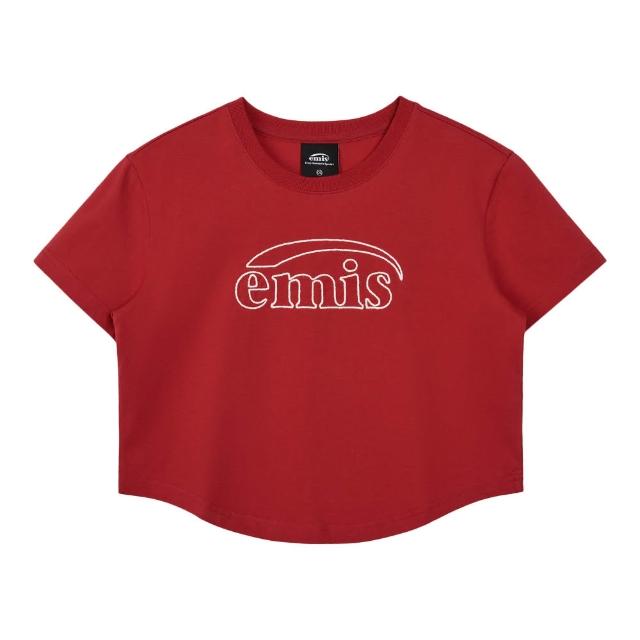 【emis】25SS★(WOMENS) CHAIN STITCH T-SHIRT CROPPED CHAIN STITCH T-SHIRT-CHARCOAL - EMIS