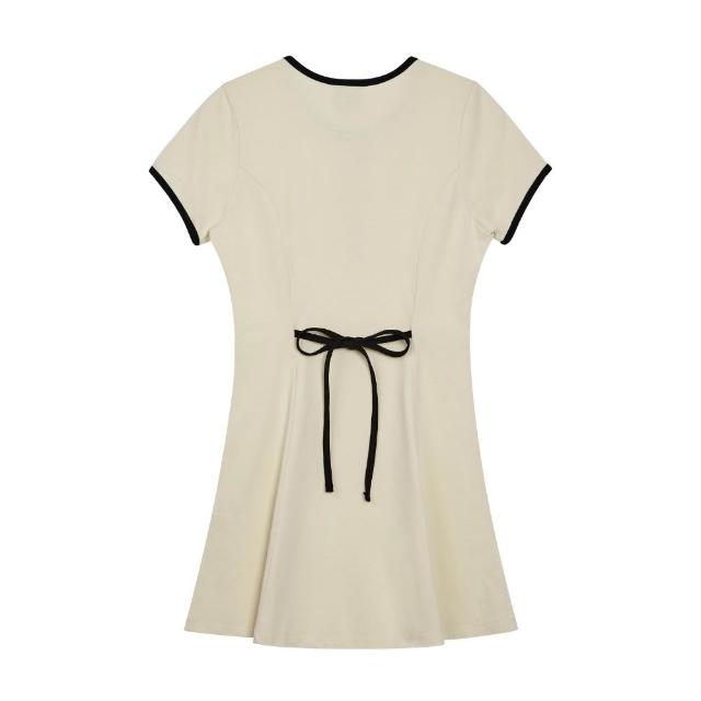 【EMIS】25SS/韓国人気 ★ RINGER JERSEY DRESS ★ 2COLOR WOMENS) RINGER JERSEY DRESS-CREAM - EMIS
