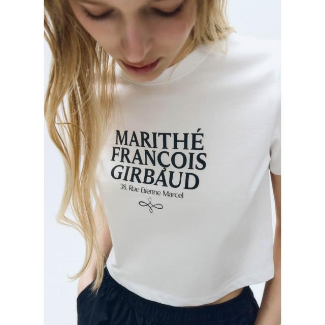 25SS新作エアクールT【MARITHE】MOUVEMENT W AEROCOOL CROP TEE MFG) Marithe -MOUVEMENT W AEROCOOL CROP TEE