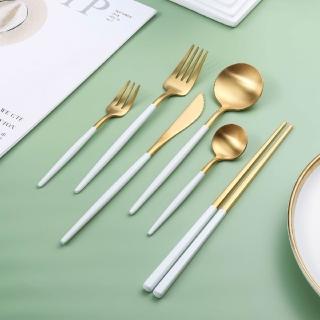 歐風304不鏽鋼白金餐具(餐具 餐刀 餐叉 筷子 不鏽鋼餐具)