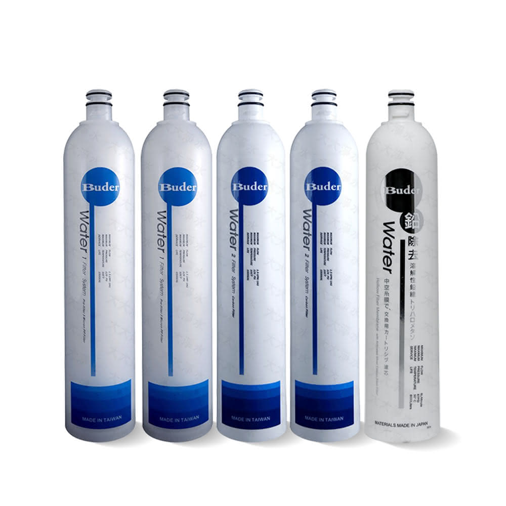 【普德】普德DC一代快拆 RO-1101五微米PP濾心二支 RO-1201活性碳濾心二支 RO-1401中空絲膜一支 共5支 (RO1101 RO1201 RO1401)