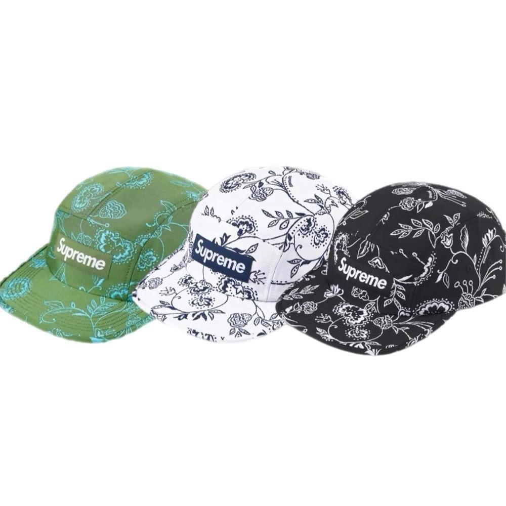 SUPREME】SUPREME 25SS WEEK 3 FLORAL JACQUARD CAMP CAP 刺繡