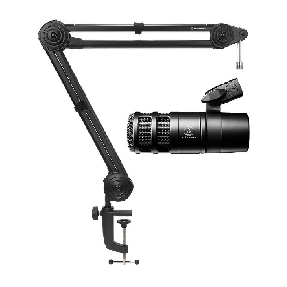 audio-technica 鐵三角 AT8700J 夾式懸臂麥克風支架，專為專業錄音與直播設計，輕巧耐用，易於安裝夾持各種麥克風，提供穩定支撐。尺寸請見賣場內文，內容物包含AT8700J 支架本體。