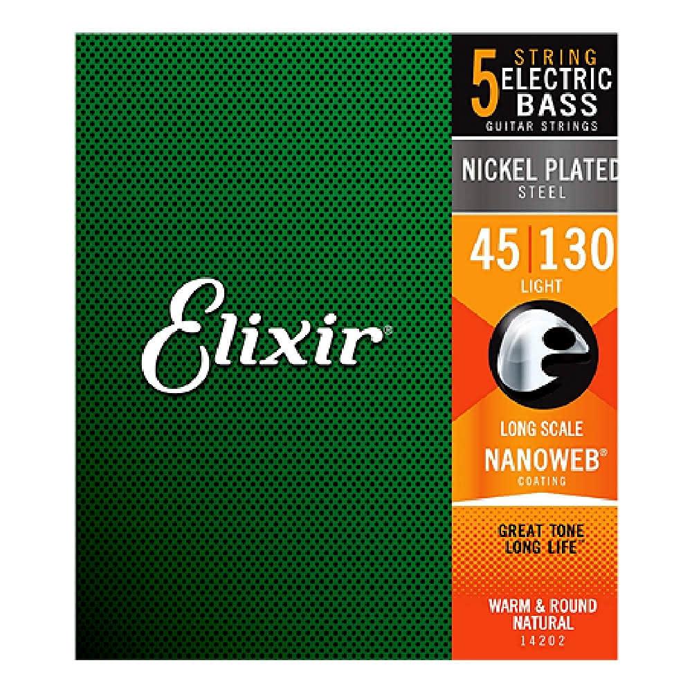 【ELIXIR】Elixir 〔 Nanoweb 五弦 電貝斯弦 〕 鎳弦 鍍膜 45-130(elixir nanoweb 5弦 電 貝斯 ...