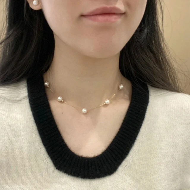 WhiteKuo】18k天然海水akoya珍珠兩戴式項鏈(18K、海水珍珠、akoya、項鍊)