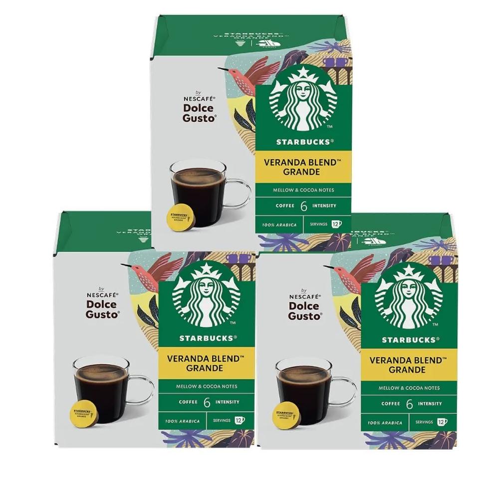 【NESCAFE Dolce Gusto】星巴克閑庭美式咖啡膠囊 12顆*3盒 多趣酷思 雀巢咖啡膠囊咖啡
