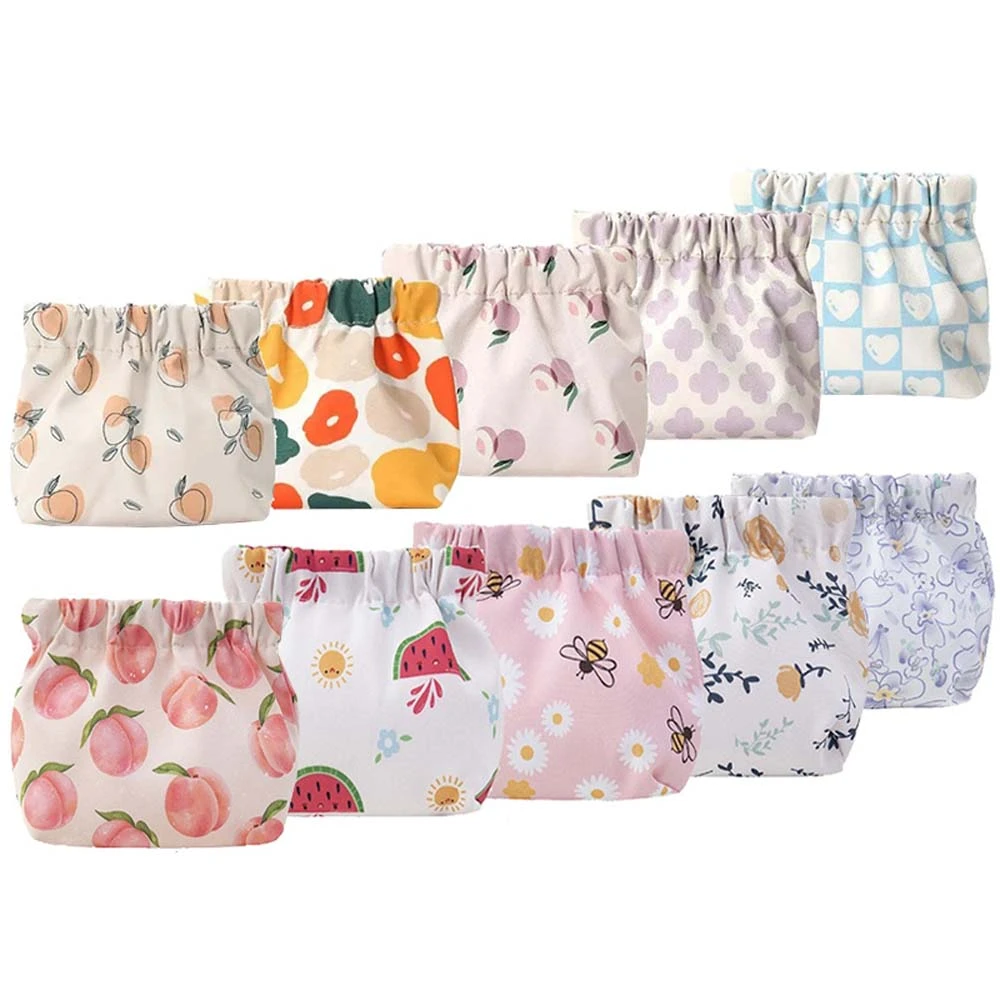 印花彈片收納包(收納袋 零錢包 化妝包 隨身包 迷你袋 便攜式 小包 小袋子)