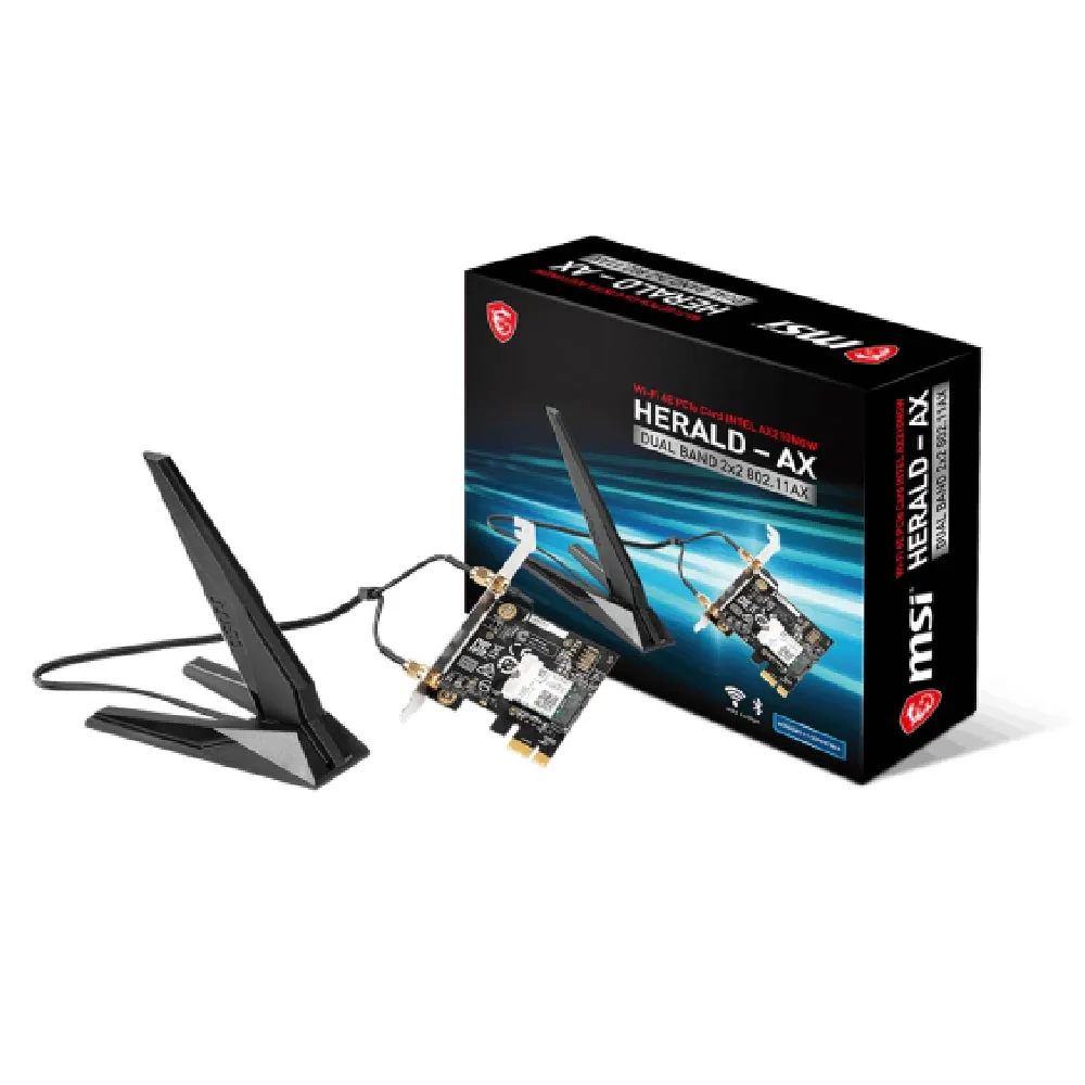 【MSI 微星】HERALD-AX Wi-Fi 6E PCIe內接無線網卡