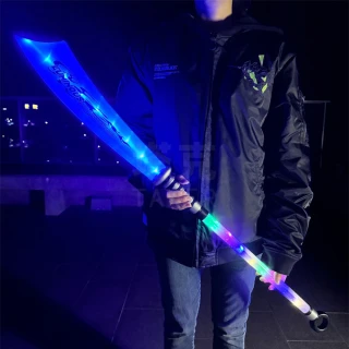 LED 關刀 二合一 發光長刀 大刀 激光偃月刀 光劍 關刀 兒童玩具 造型兵器 戶外玩具 青龍偃月刀 G550010