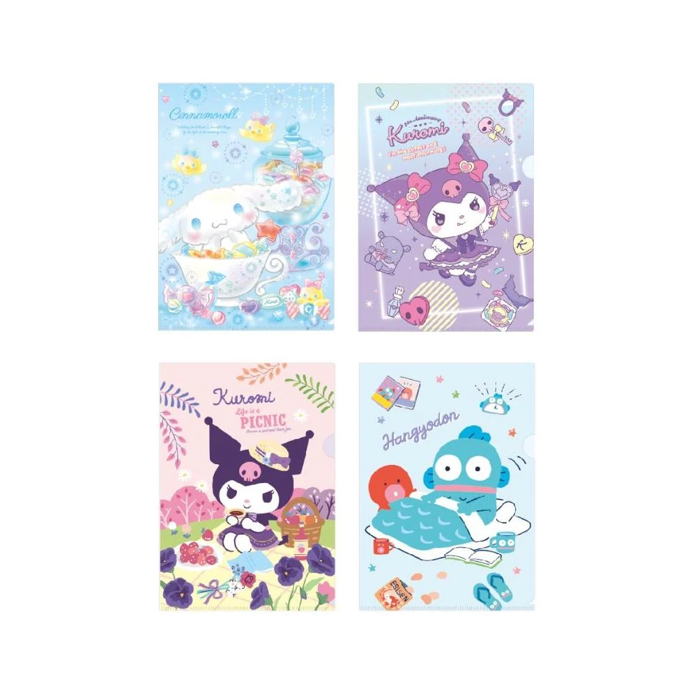 【SANRIO 三麗鷗】L型文件夾-大耳狗糖果/美妝酷洛米/野餐酷洛米/人魚漢頓