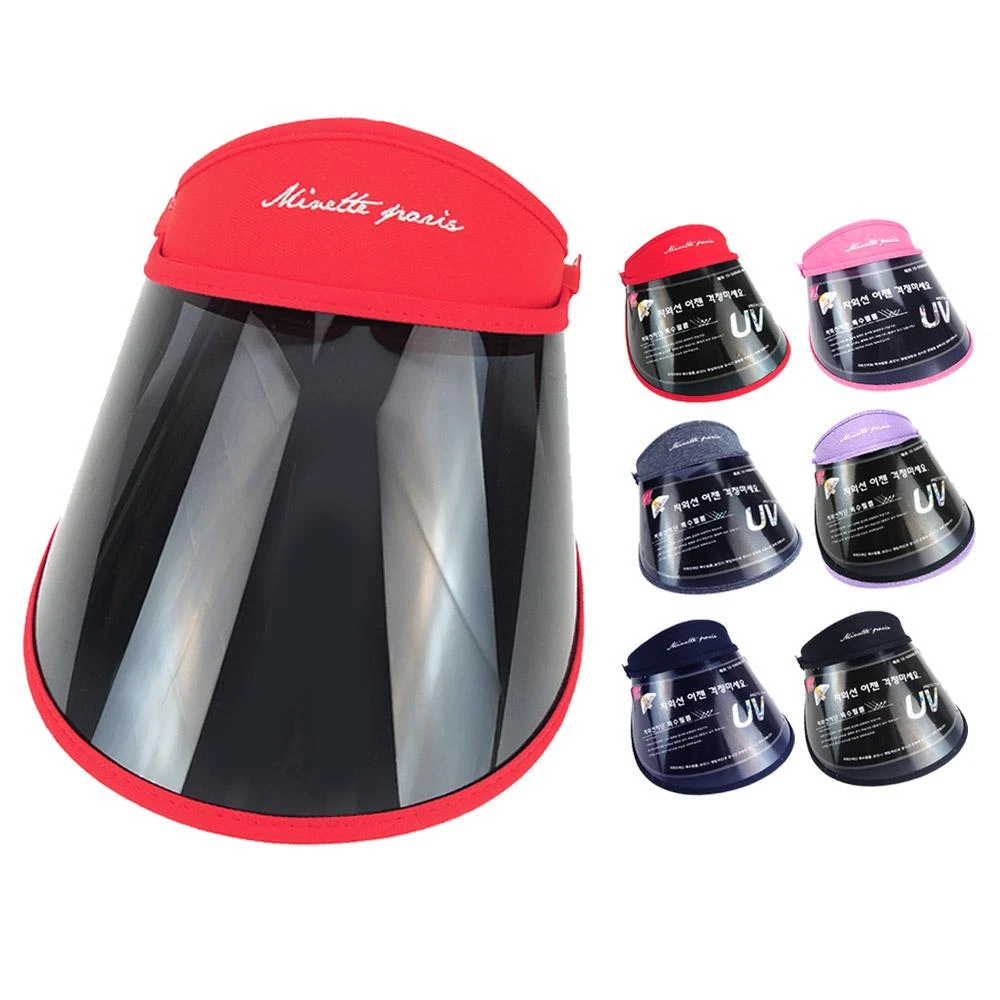 【晨豐商行】今夏(新品) 韓國原裝進口~加大抗UV鏡片防紫外線高溫遮陽帽(醫學美容推薦)(防飛沫鏡片防護罩)