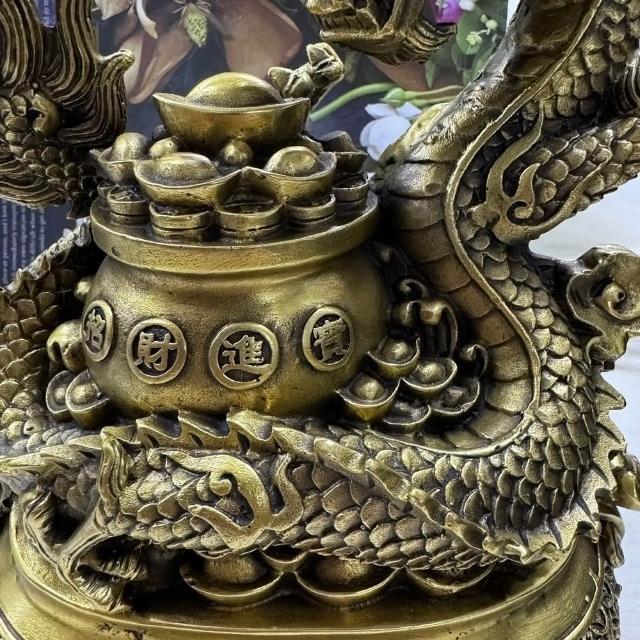 【壱c4287】平安　金龍堂作　青銅水盤　盆石　盆栽　58ｃｍ　京都初荷放出！ 鳳馨緣紙藝R141 ((龍屋龍船⁄法船))@招財祈福還願祝壽敬神祭祖貢品