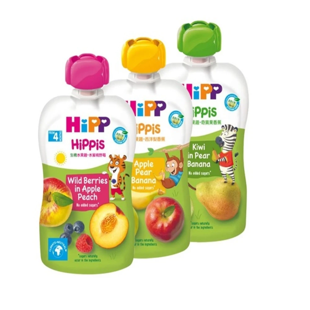 【HiPP】生機水果趣果泥100g/包 正常效期寶寶果泥 幼兒點心 德國果泥 嬰兒果泥 喜寶果泥 hipp 果泥