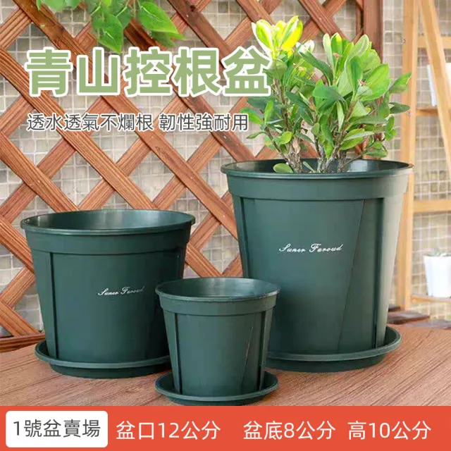 威揚購物】青山盆（盆+水盤）口徑12公分控根透氣盆(加侖盆多肉花盆大花