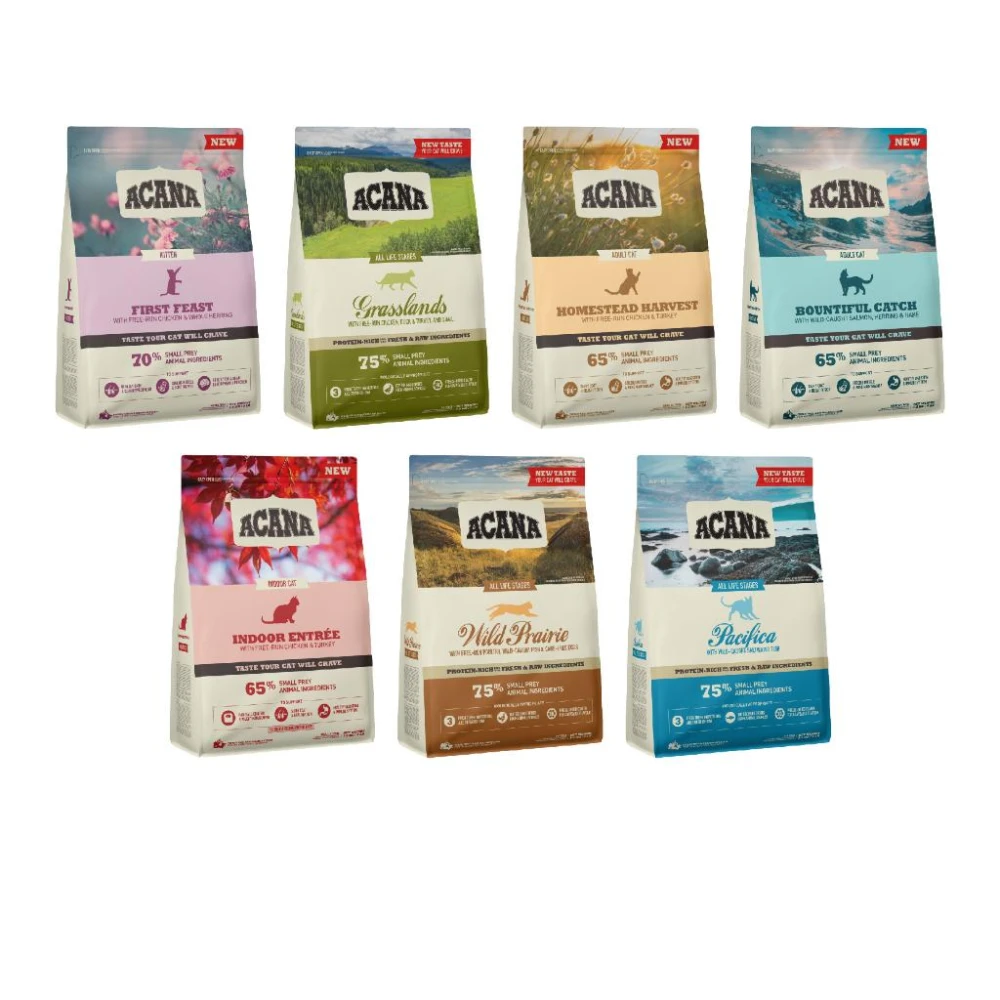 【ACANA】ACANA 愛肯拿 340G 貓飼料 加拿大 低敏 低GI 無穀 室內開胃 草原盛宴 第一盛宴 田園收獲 豐盛漁獲