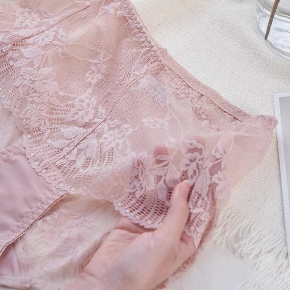 【SiOHER 熹歐禾】4件組 現貨 小平角蕾絲中腰內褲蕾絲內褲/蕾絲內褲/無痕內褲/女內著/女內褲