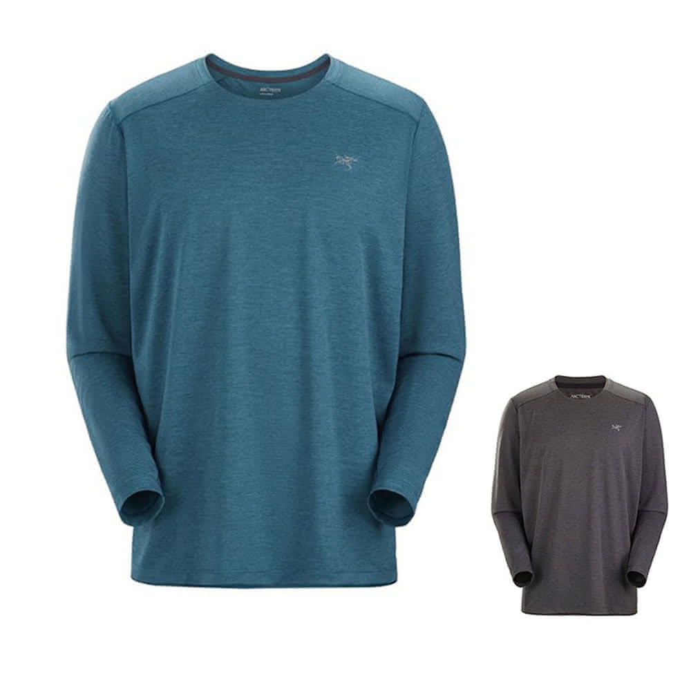 Arcteryx 始祖鳥】男Cormac 快乾長袖圓領衫雜黑寧靜雜綠排汗衣