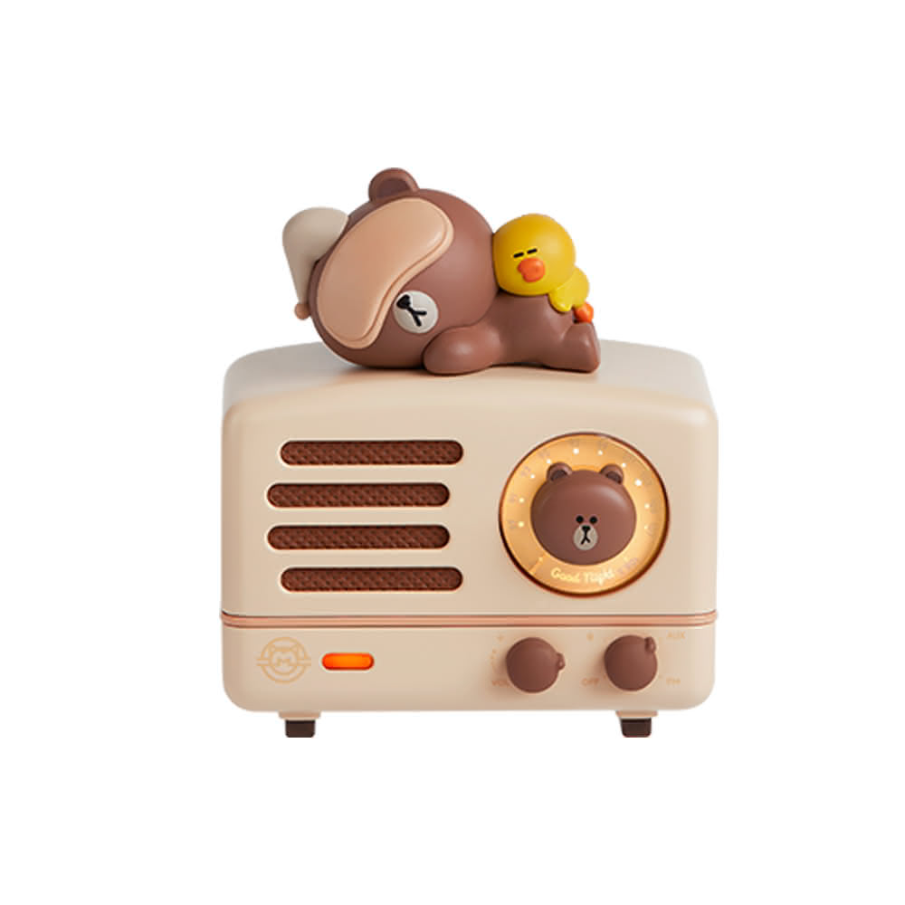 【MUZEN】LINE聯名 OTR Metal 藍牙喇叭收音機-熊大晚安珍藏版(獨家超萌BROWN SALLY莎莉  情人節禮物)