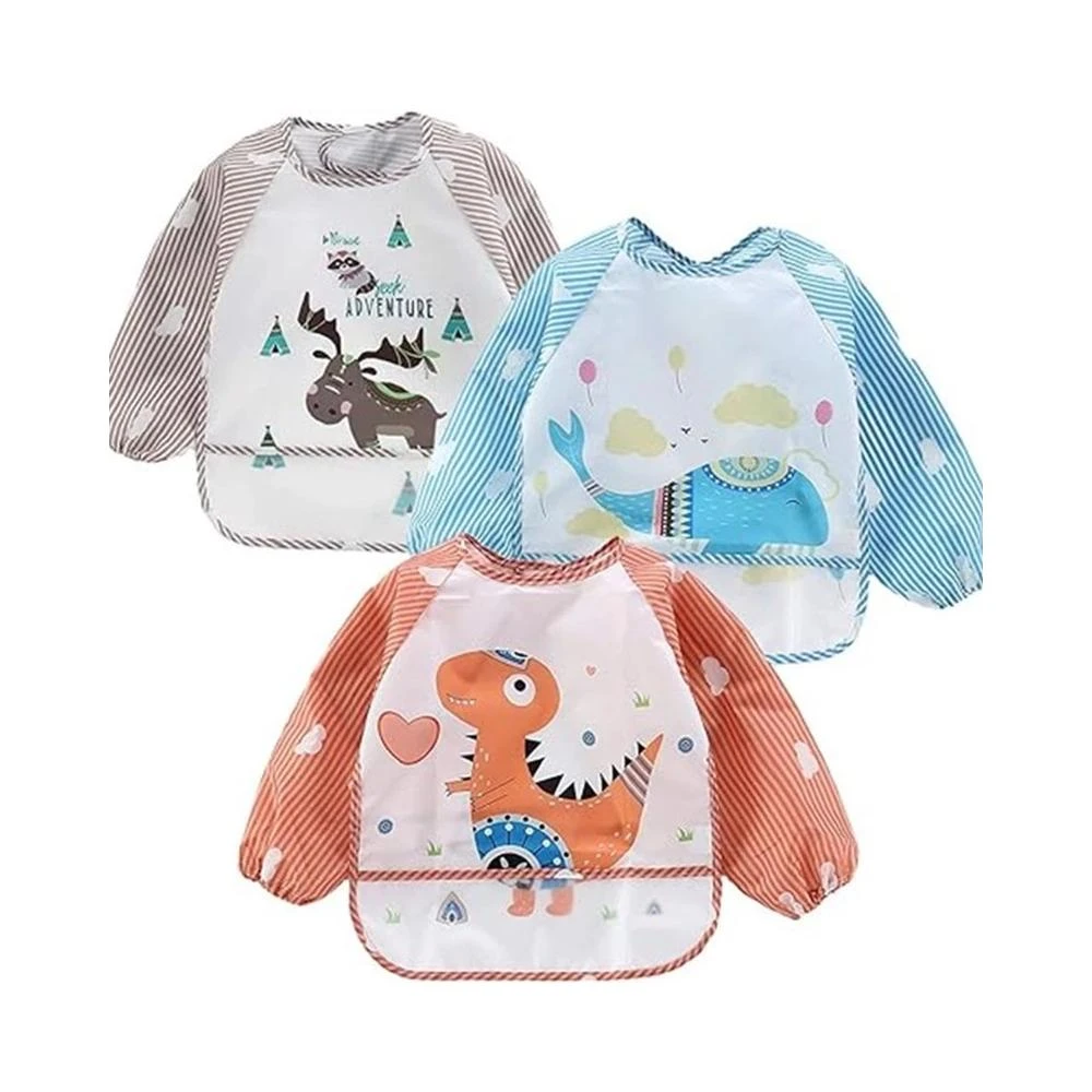 AC生活嚴選 寶寶吃飯防水罩衣 圍兜 吃飯圍兜 畫畫衣 兒童防水反穿衣 兒童圍兜 圍兜 防水圍兜 吃飯兜 畫畫圍兜