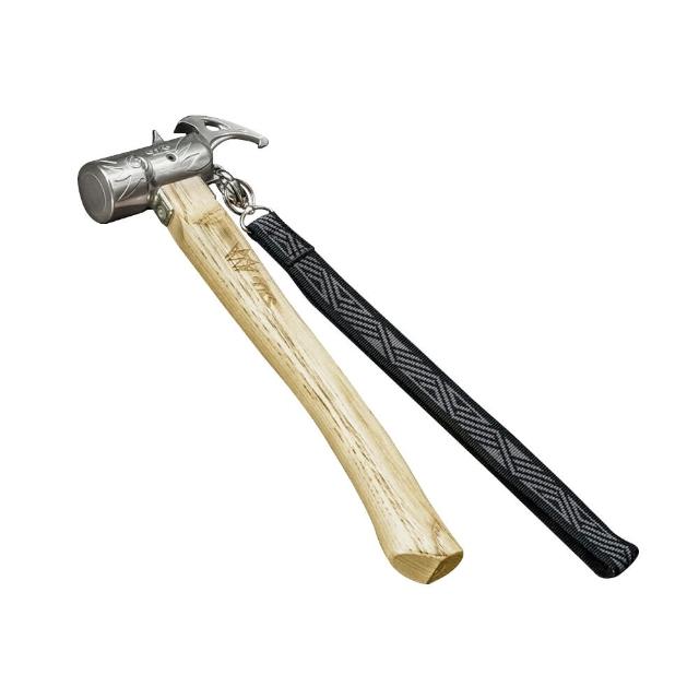 TKS】TKS 暴力鷹錘8周年版本水波紋木柄鷹鎚銅錘工具拔釘器戶外露營逐露天下