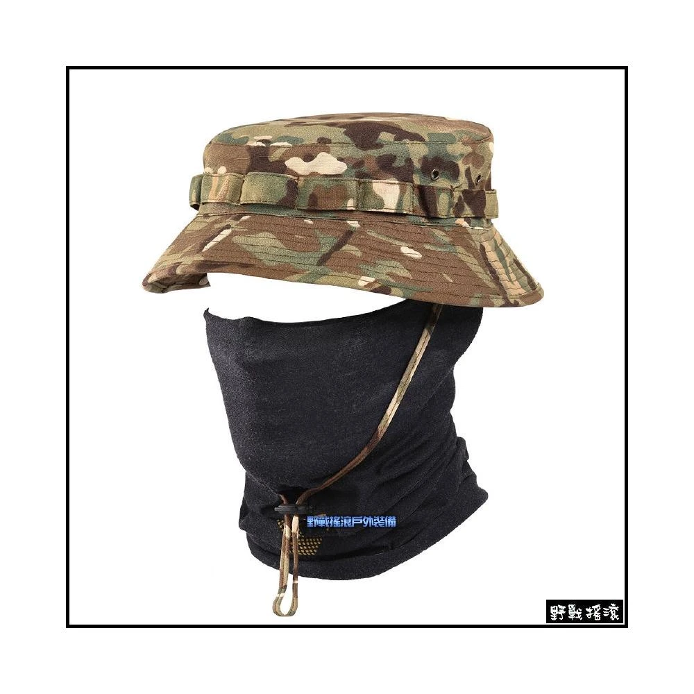 野戰搖滾 戰術短帽簷圓邊帽(多地形迷彩)短帽檐圓帽短帽沿圓盤帽闊邊帽奔尼帽漁夫帽登山帽CP迷彩魔蠍