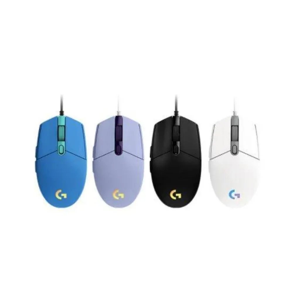 【Logitech 羅技】Logitech 羅技 G102 LIGHTSYNC RGB 6 鍵 炫彩遊戲滑鼠 有線 黑/白/藍/紫
