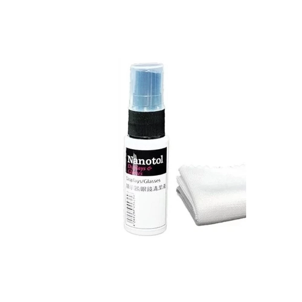 Nanotol 眼鏡/顯示器奈米清潔液 20ml 盒裝 抗菌 鏡片 手機 電腦 鏡頭 MAC 螢幕清潔 擦拭布  X67