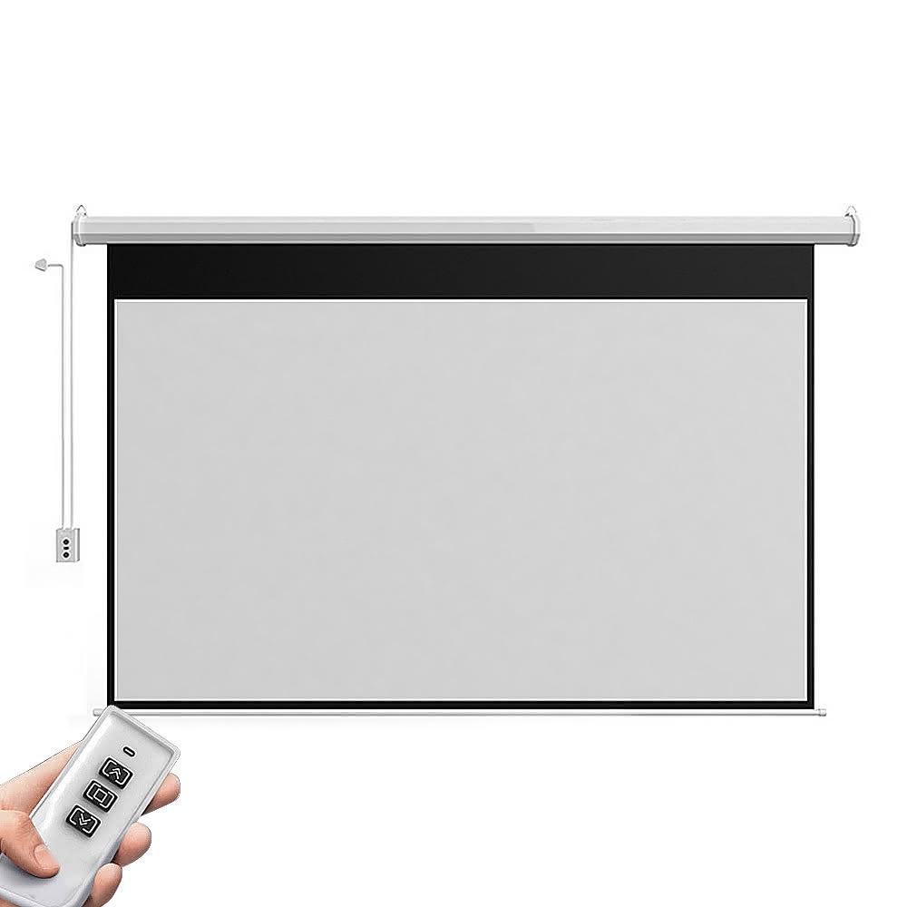 【RTAKO】電動昇降投影布幕遙控款/84吋/高清電動布幕/投影幕布/升降幕布