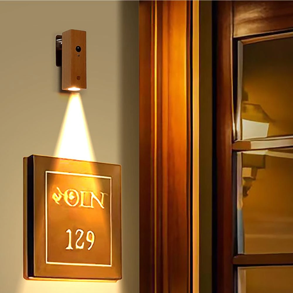 木韻旋光感應磁吸壁燈 走道燈 可懸轉方形小壁燈 壁燈 手電筒 燈 小夜燈 磁吸燈 免打孔 充電壁燈