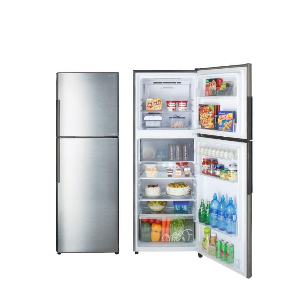 【SHARP 夏普】287公升雙門變頻玻璃鏡面冰箱SJ-HY29-SL