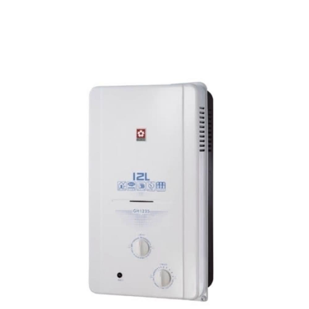 櫻花12公升ABS防空燒(與GH1235/GH-1235同款)熱水器桶裝瓦斯GH-1235L基本安裝