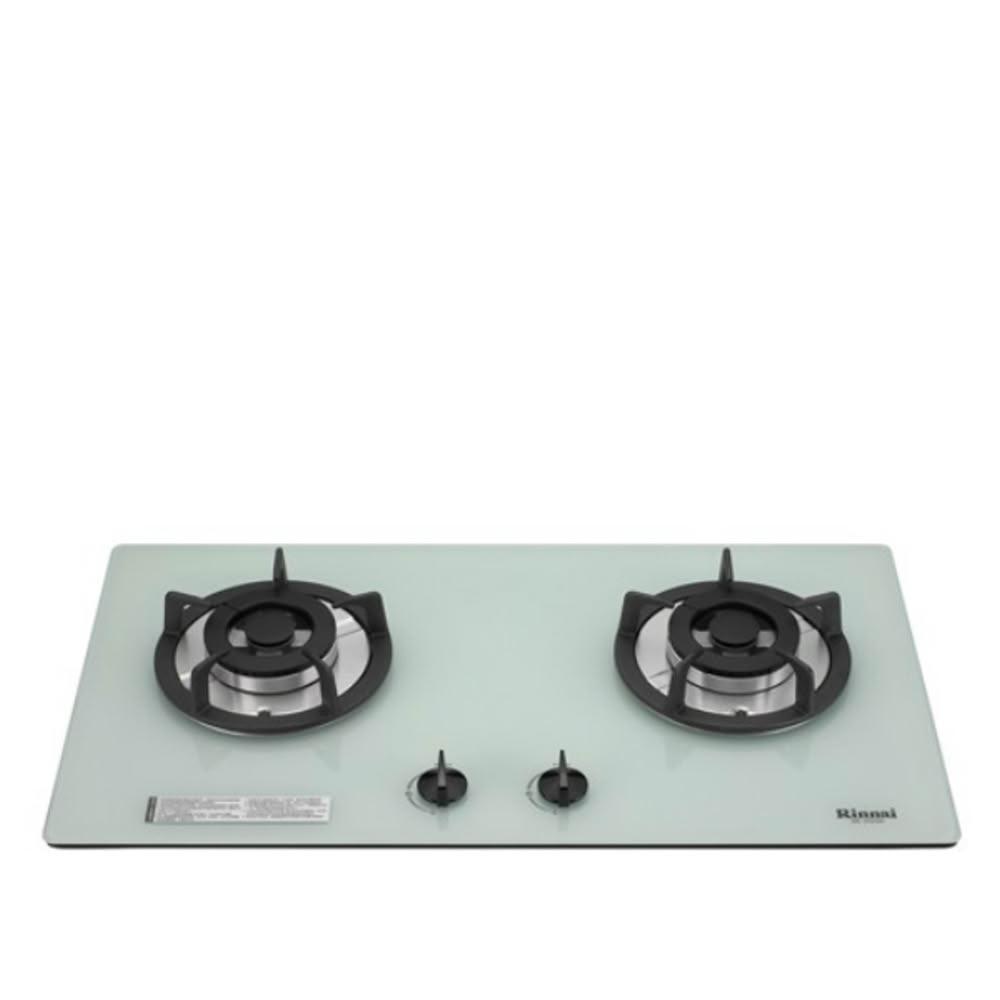 【林內】雙口玻璃防漏檯面爐白色鋼鐵爐架(與RB-202GH-W同款)瓦斯爐桶裝瓦斯RB-202GH-W_LPG 基本安裝