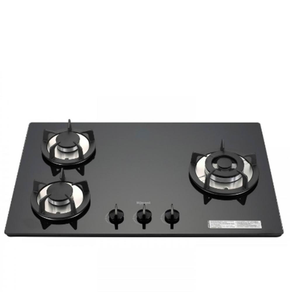 【林內】三口玻璃防漏檯面爐黑色鑄鐵爐架(與RB-302GH-B同款)瓦斯爐桶裝瓦斯RB-302GH-B_LPG 基本安裝