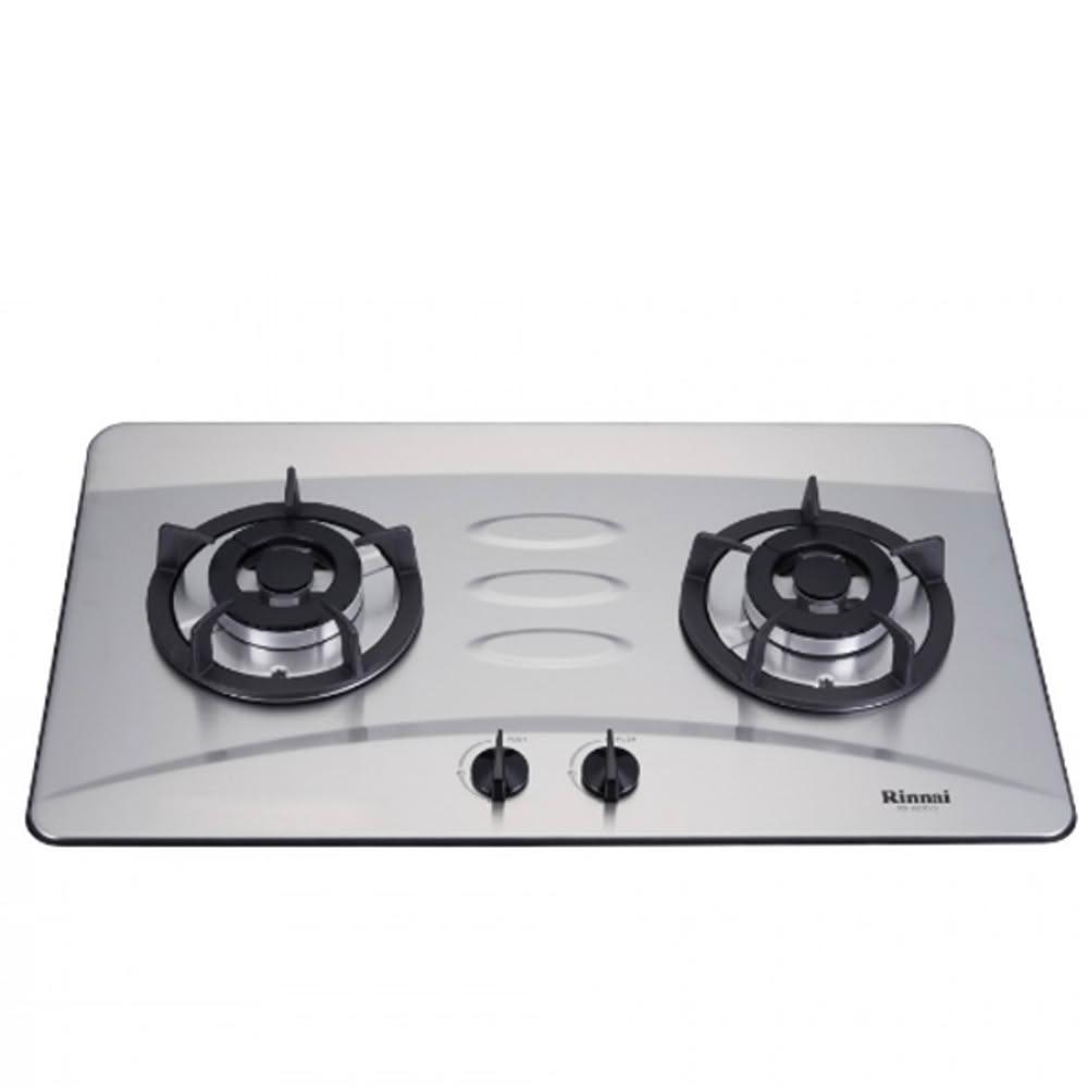 【林內】雙口檯面爐防漏爐不鏽鋼鑄鐵爐架(與RB-H201S同款)瓦斯爐桶裝瓦斯RB-H201S_LPG 基本安裝