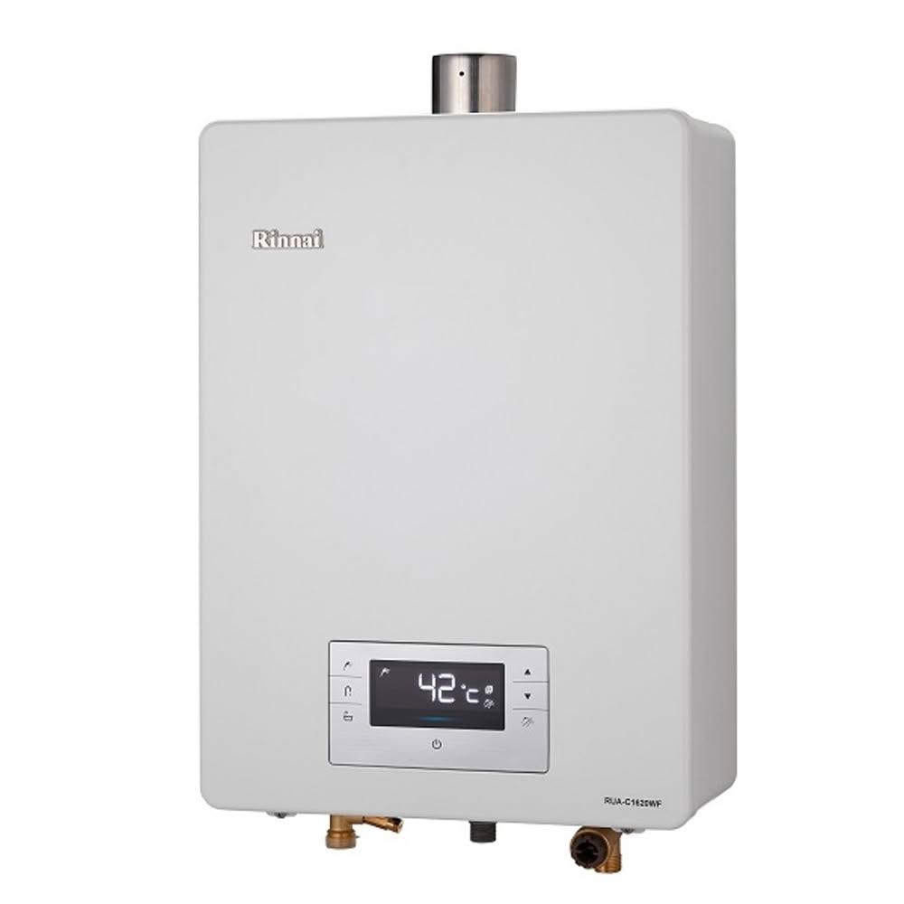 【林內】16公升數位恆溫強制排氣可選配BC-20有線遙控熱水器天然氣(彰化以北)RUA-C1620WF_NG1 基本安裝